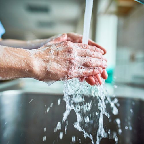 High reliability in healthcare exemplified in hand-washing-protocol